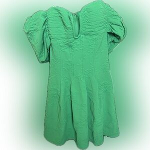 Women's Textured Mini Dress in Green